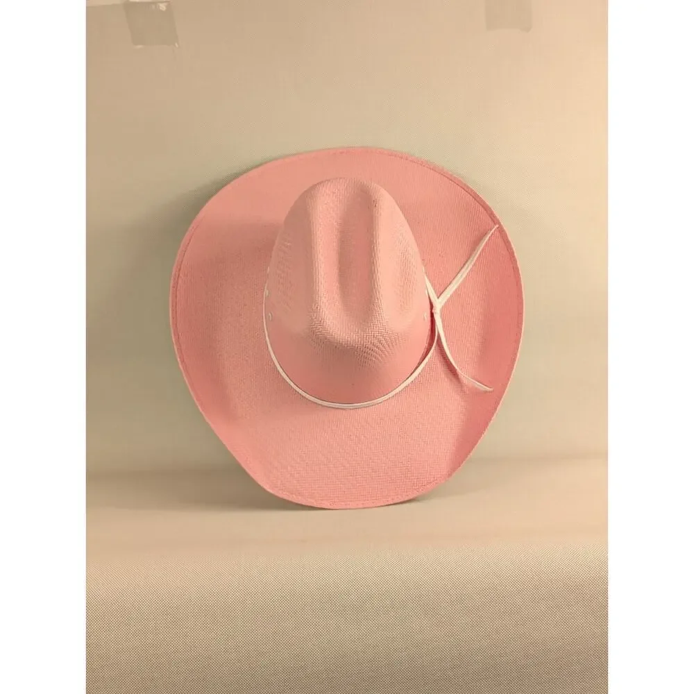 Twister Light Pink Straw Girls Cowboy Hat Youth XL